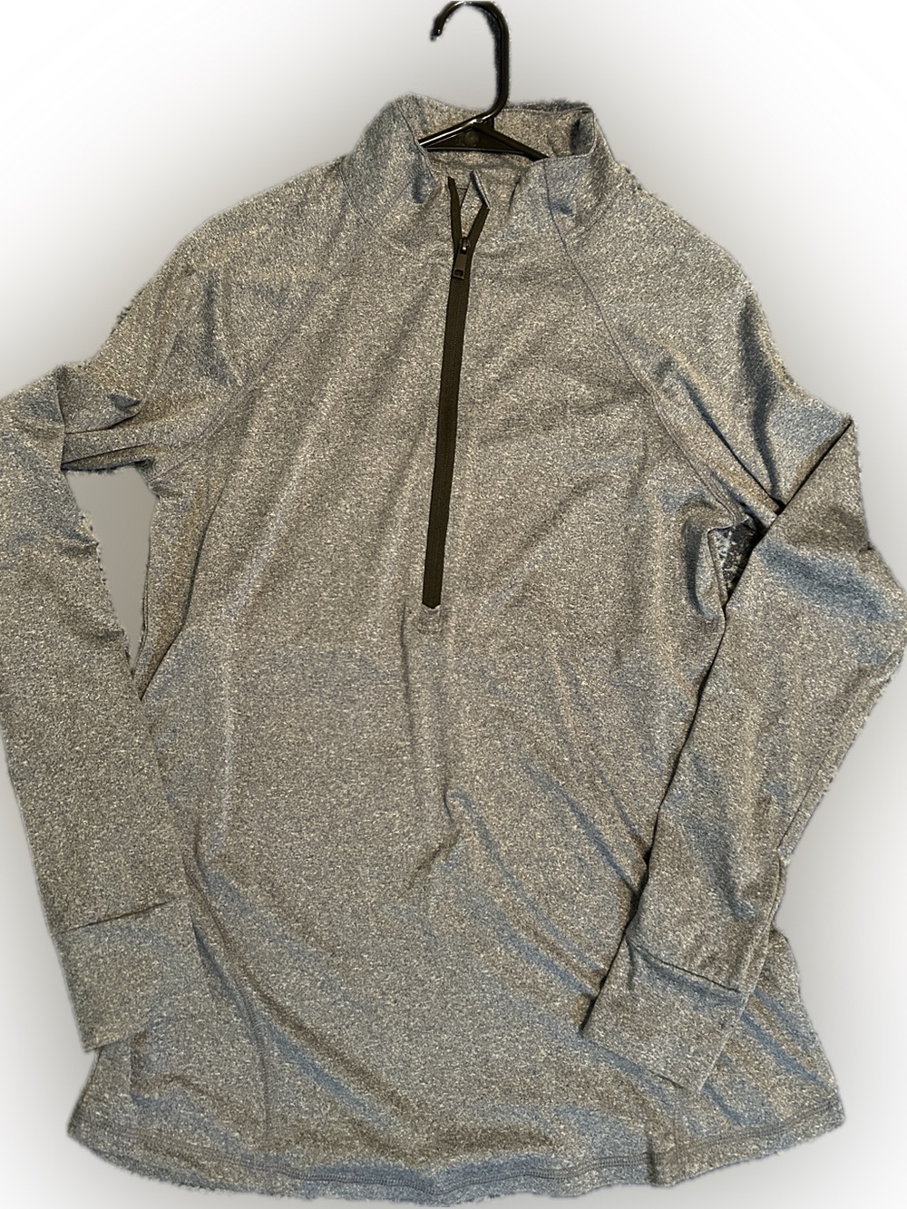 Source Unknown Gray Sparkle Half-Zip Jacket